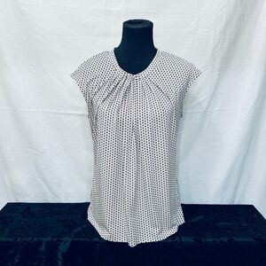 Liz Claiborne Black and Tan Patterned Blouse